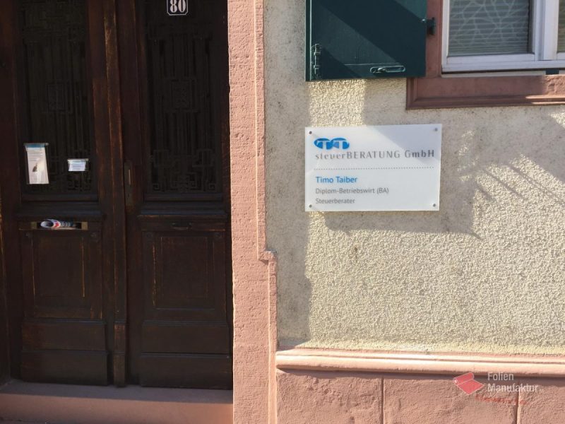 Acrylschild mit weißer Hinterlegung – Bild 1