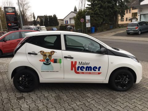 Lettering Smart Maler Kremer Toyota Aygo