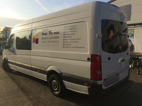 Lettering VW Crafter Peter Thomas