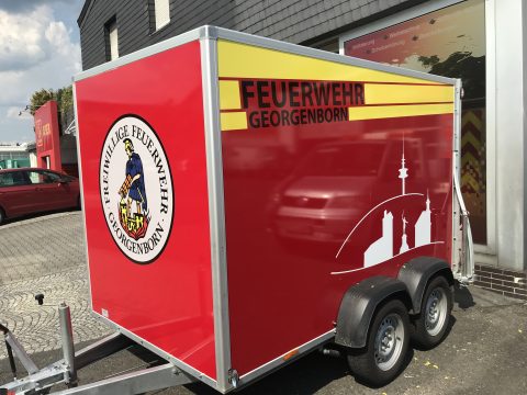 Lettering Feuerwehr Georgenborn Trailer