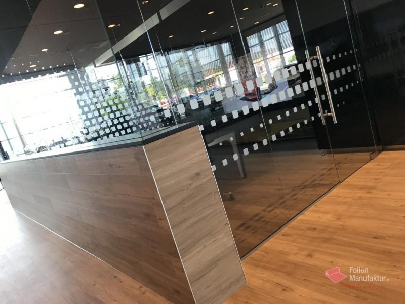 Milchglasfolierung Pixelschwarm – Bild 5