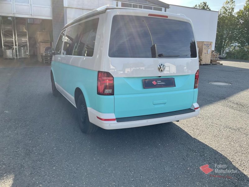 VW T6 zwei Farben bicolor Vollfolierung türkis – Bild 9