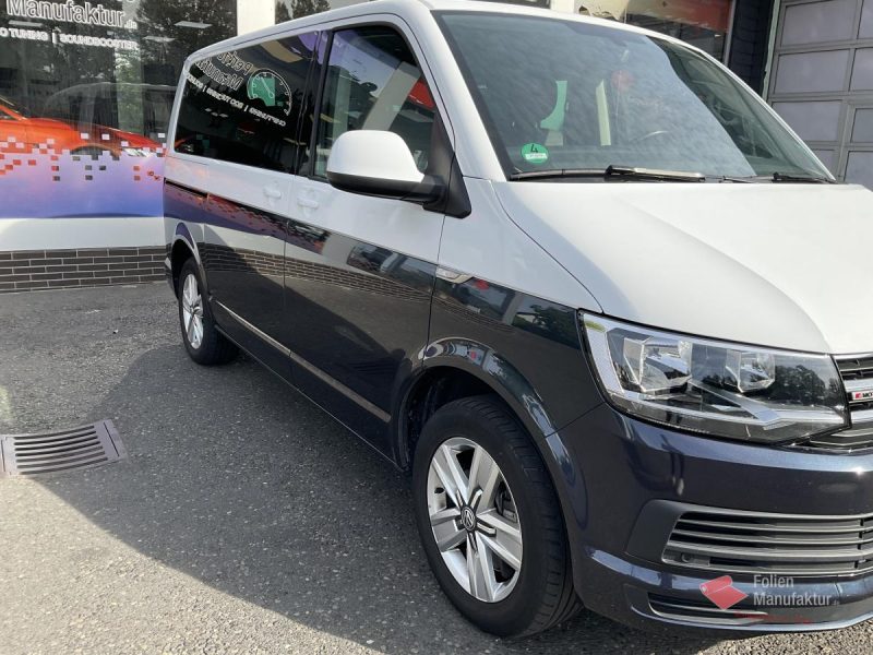 VW T6 zwei Farben bicolor Full Wrap white – Bild 6