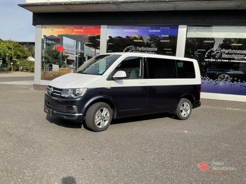 VW T6 zwei Farben bicolor Full Wrap white – Bild 5