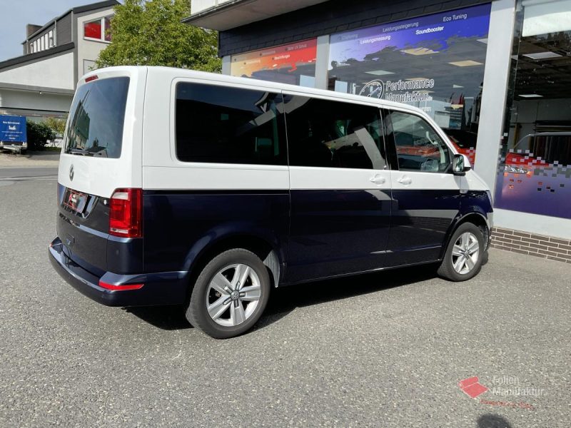 VW T6 zwei Farben bicolor Full Wrap white – Bild 2