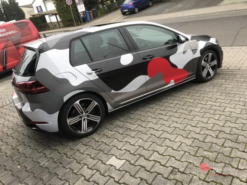 VW Golf R Camouflage Vollfolierung – Bild 6