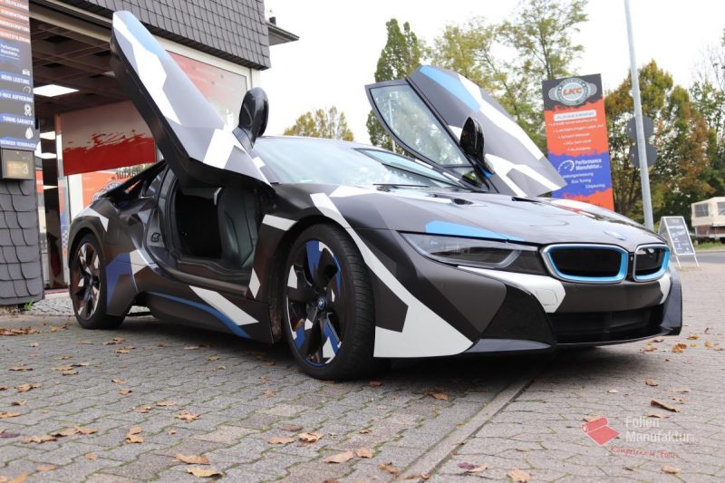 BMW I8 Camouflage Full Wrap – Bild 1