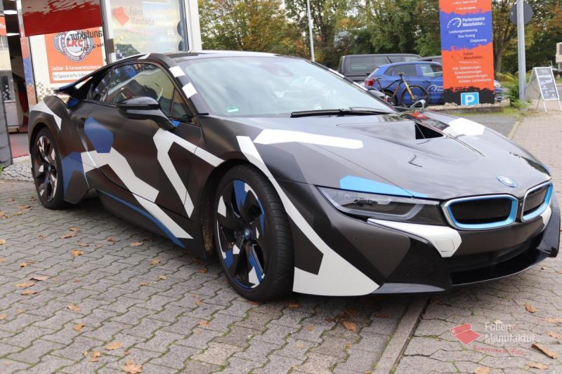 BMW I8 Camouflage Full Wrap – Bild 3
