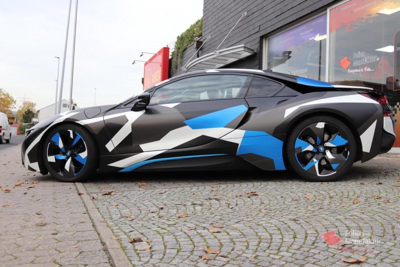 BMW I8 Camouflage Full Wrap – Bild 4