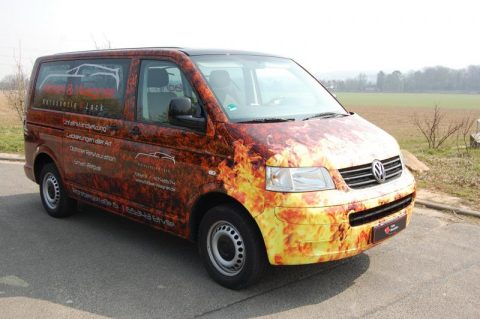 Folierung VW T5 Flammen