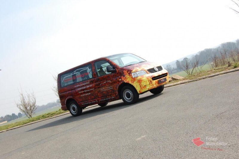 Folierung VW T5 Flammen – Bild 6