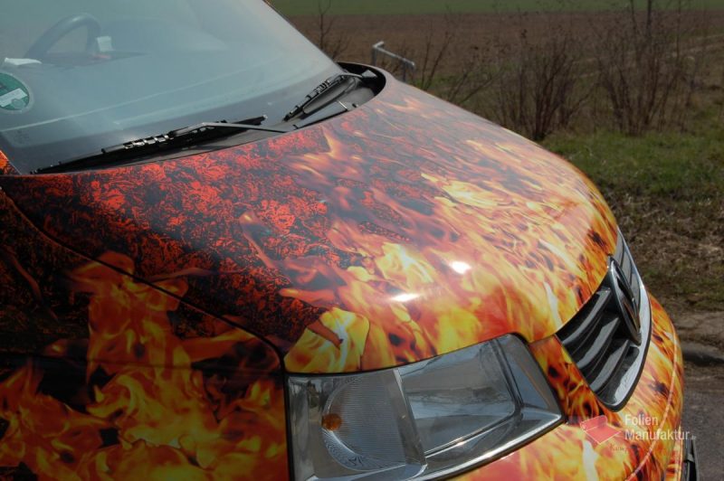 Folierung VW T5 Flammen – Bild 5
