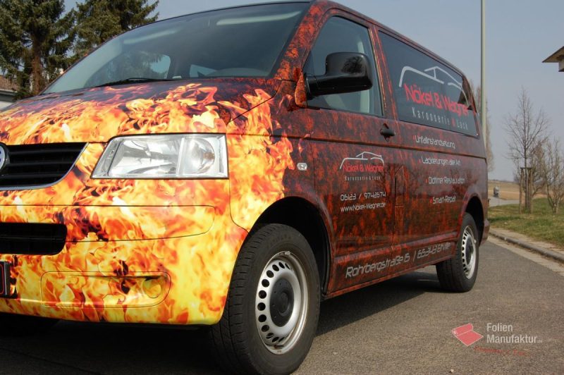 Folierung VW T5 Flammen – Bild 3