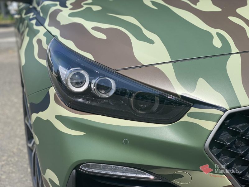 Hyundai i30N Vollfolierung Camouflage – Bild 10