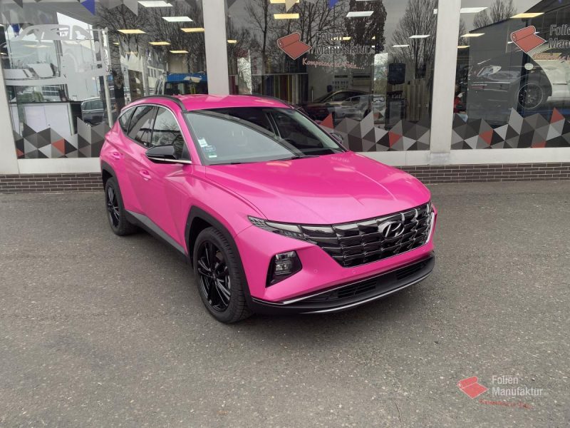 Hyundai Tucson Vollfolierung Pink – Bild 4