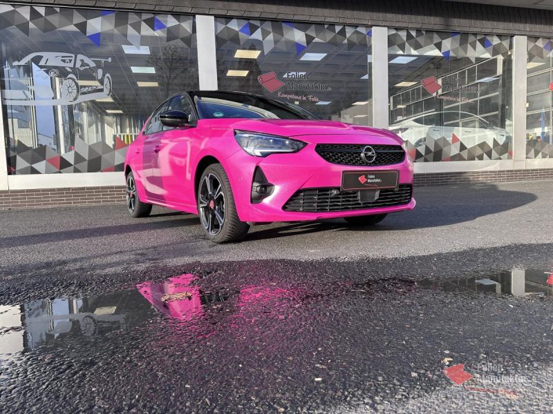 Opel Corsa Vollfolierung Pink – Bild 10