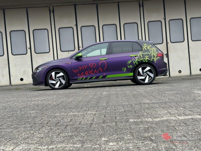 VW Golf 8 GTi Designfolierung Joker – Bild 7