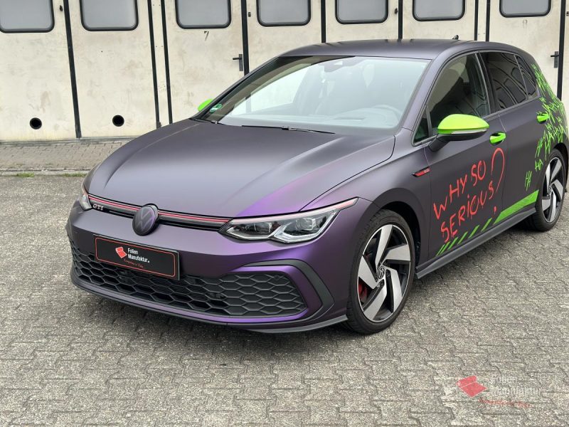 VW Golf 8 GTi Designfolierung Joker – Bild 5