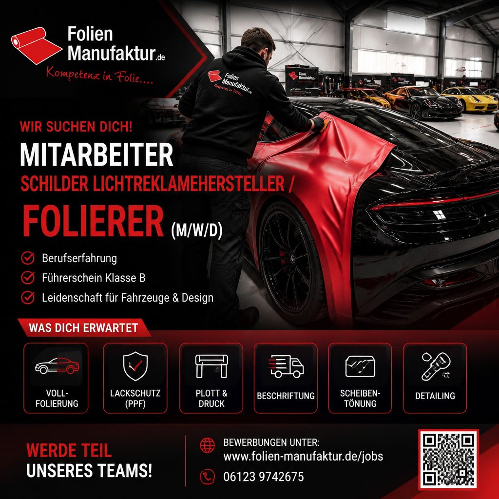 Folierer/in – Schilder- & Lichtreklamehersteller/in (m/w/d)