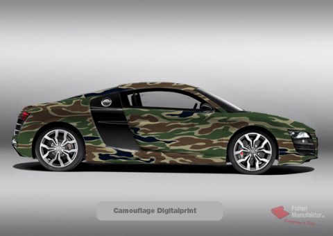 Folienfarbe Camouflage Schwarz-Weiß
