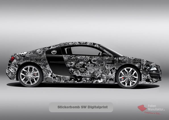 Folienfarbe Stickerbomb S/W