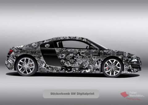 Folienfarbe Stickerbomb S/W