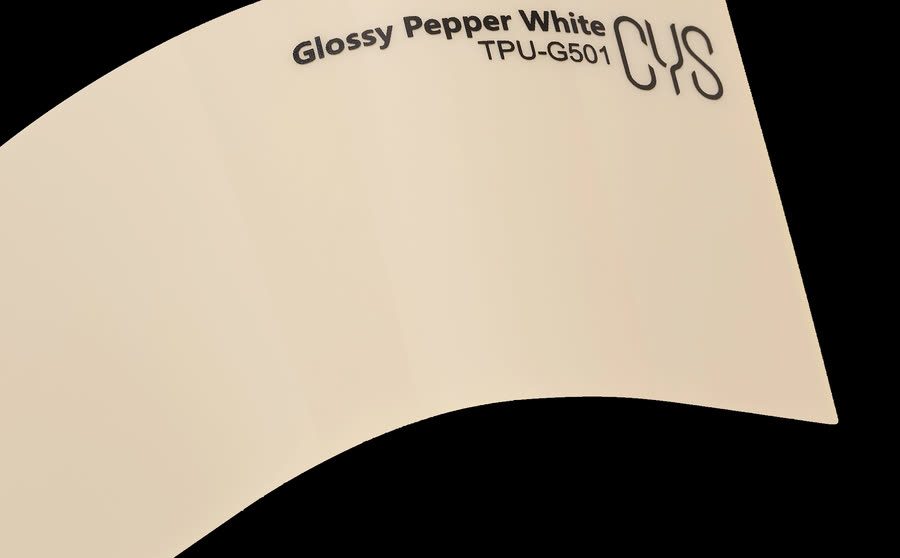Folienfarbe Glossy Pepper White - Taxi Beige