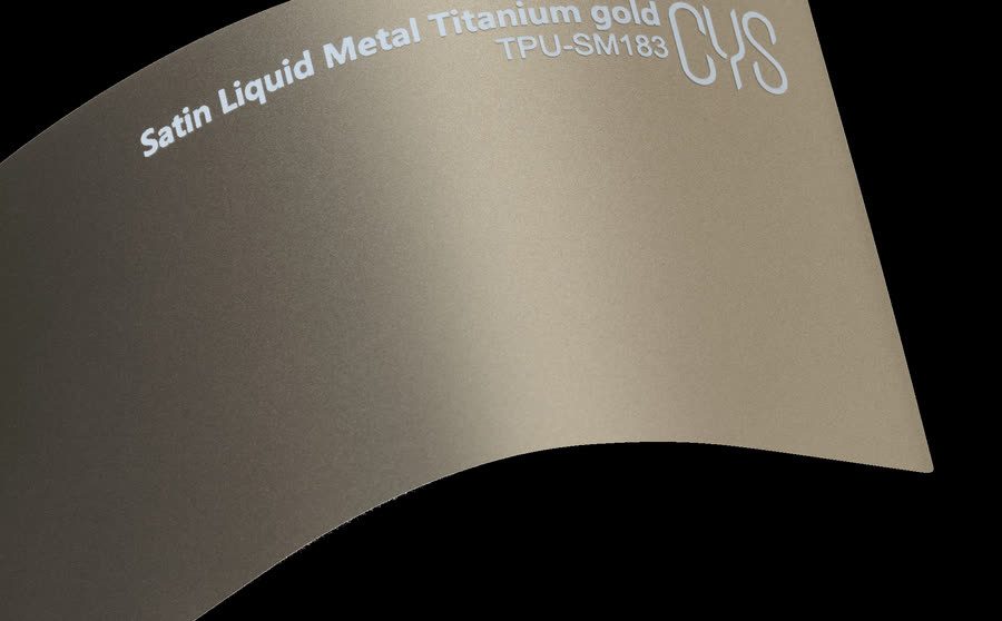 Folienfarbe Satin Liquid Metal Titanium gold