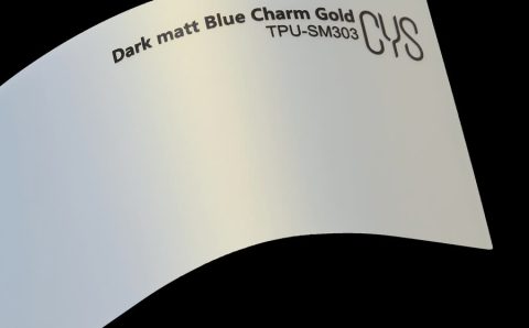 Folienfarbe Dark matt Blue Charm Gold